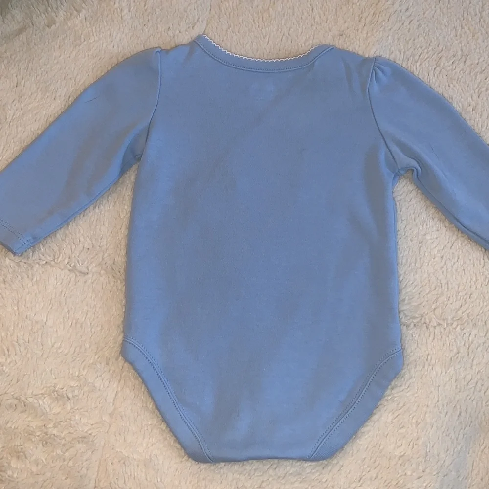 Gymboree 3-6M Bright & Merry Holiday Onesis Blue